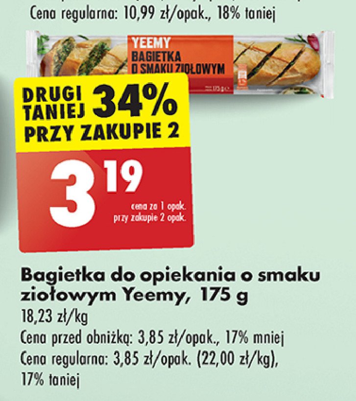 Bagietka ziołowa Yeemy promocja