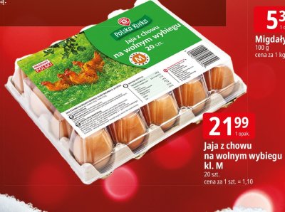 Jaja z chowu na wolnym wybiegu kl. M promocja w Leclerc