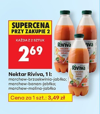 Nektar 1 l marchew-banan-jabłko promocja w Biedronka
