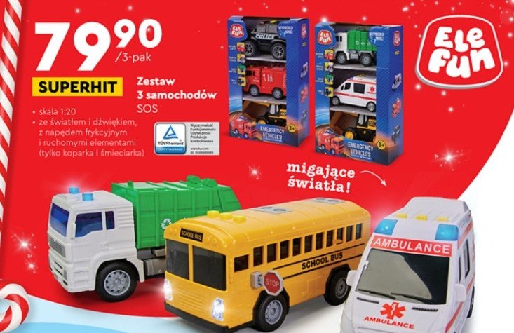 Zestaw pojazd贸w sos Elefun promocja