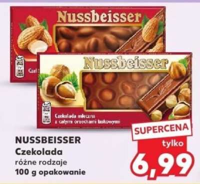 Czekolada NUSSBEISSER Czekolada różne rodzaje 100 g promocja w Kaufland