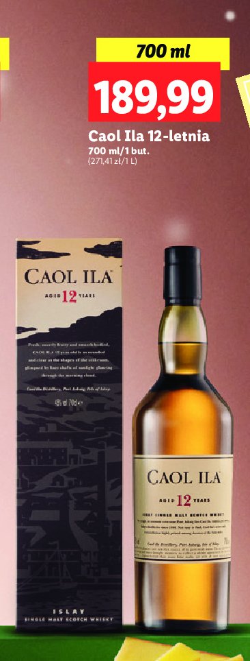 Whisky karton CAOL ILA 12 YO promocja