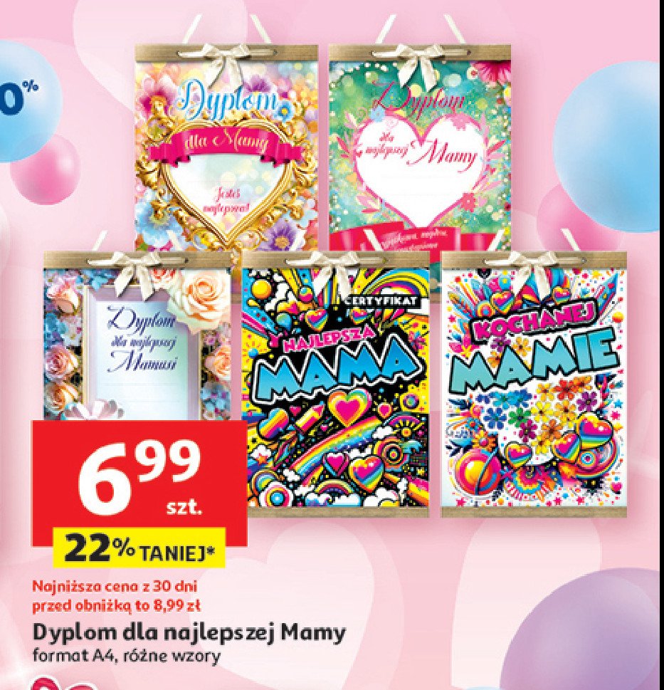 Dyplom dla mamy promocja w Auchan