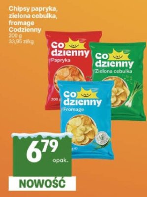 Chipsy papryka, zielona cebulka, fromage Codzienny promocja w Delikatesy Centrum
