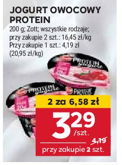 Jogurt malina i granat Zott protein promocja