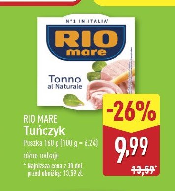 Tu艅czyk kawa艂ki w sosie w艂asnym Rio mare promocja
