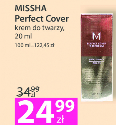 Krem bb no.25 Missha m perfect cover bb cream promocja