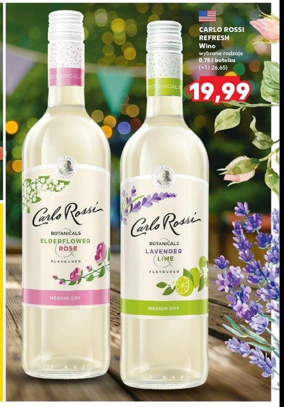 Wino Carlo rossi botanicals lavender lime promocja