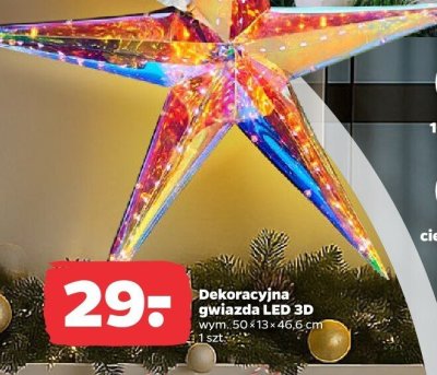 Dekoracyjna gwiazda LED 3D promocja w Netto