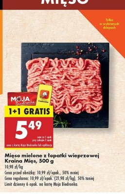 Mięso mielone z łopatki wieprzowej Kraina mięs promocja