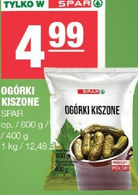 Ogórki kiszone SPAR promocja w SPAR