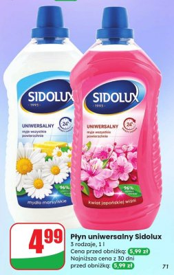 Płyn uniwersalny Sidolux różne rodzaje promocja w Dino