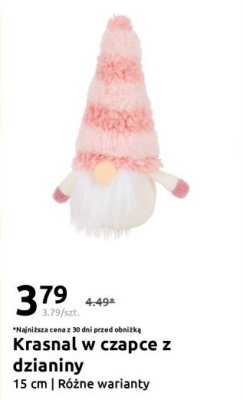 Krasnal w czapce z dzianiny różne warianty promocja w Action