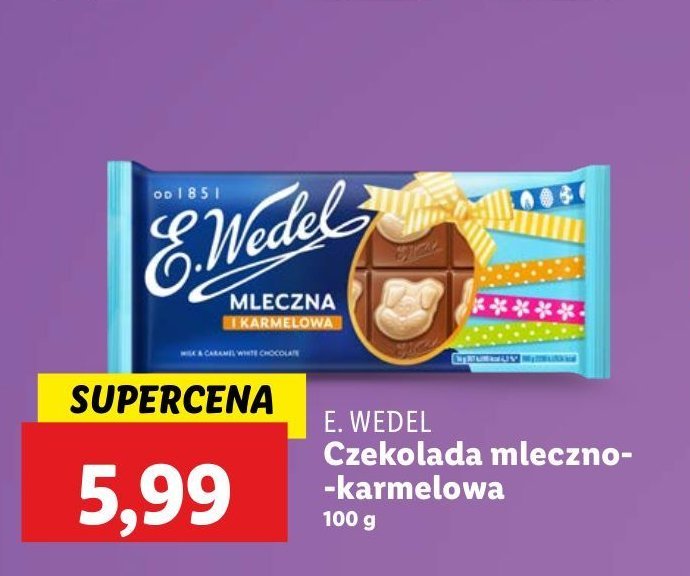 Czekolada mleczno- karmelowa E. wedel promocja