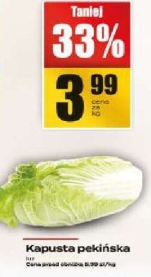 Kapusta pekińska promocja w Supeco