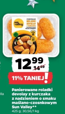 Panierowane roladki z kurczaka z nadzieniem o smaku maślano-czosnkowym  promocja w Netto