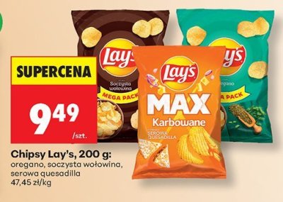 Chipsy Lay's Max Karbowane oregano 200g promocja w Biedronka