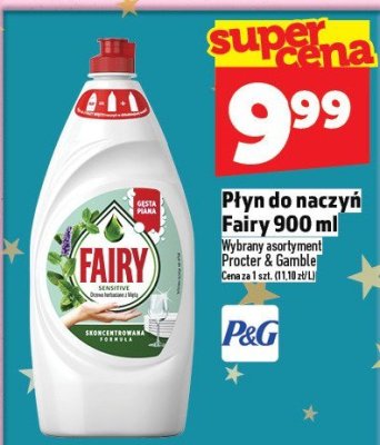 Płyn do naczyń Fairy 900 ml promocja w TOPAZ
