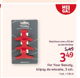 Klipsy do włosów For your beauty promocja w Rossmann