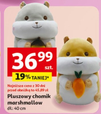 Pluszowy chomik marshmallow promocja w Auchan
