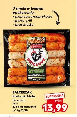 Kiełbaski na ruszt w przyprawach Balcerzak grillove promocja w Kaufland