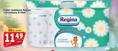 Papier toaletowy Regina rumiankowy 8 rolek promocja w Prim Market