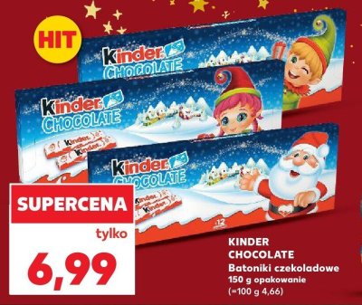 Batoniki czekoladowe Kinder Chocolate 150g promocja w Kaufland