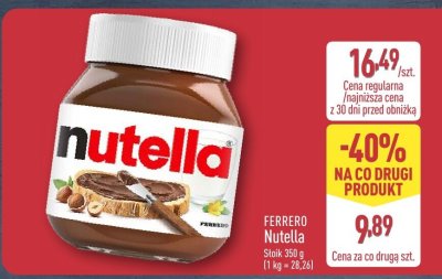 Krem czekoladowy Nutella  promocja w Aldi