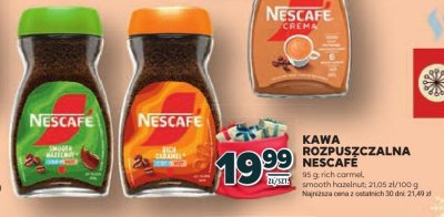 Kawa rozpuszczalna Nescafe rich carmel, smooth hazelnut promocja w Stokrotka