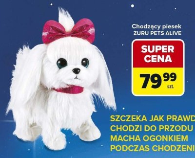 Chodzący piesek ZURU PETS ALIVE promocja w Carrefour