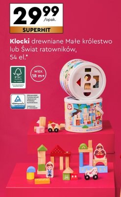 Klocki drewniane Świat ratowników promocja w Biedronka