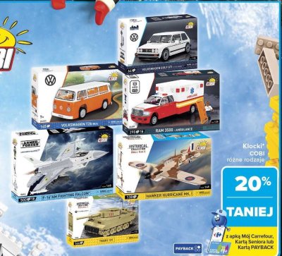 Klocki COBI różne rodzaje promocja w Carrefour