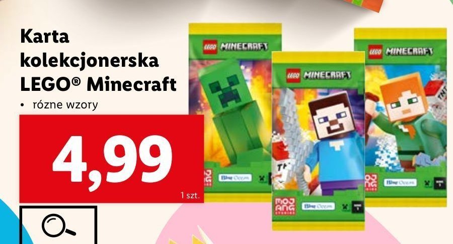 Karta kolekcjonerska Lego minecraft promocja w Lidl