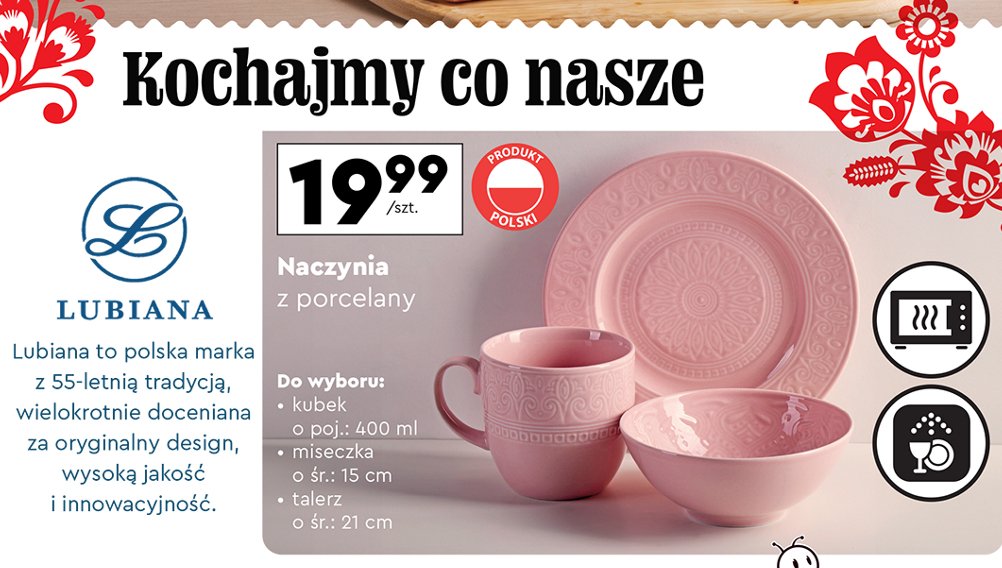 Miska porcelanowa Lubiana promocja w Biedronka