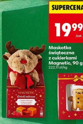 Maskotka świąteczna z cukierkami  promocja w Biedronka