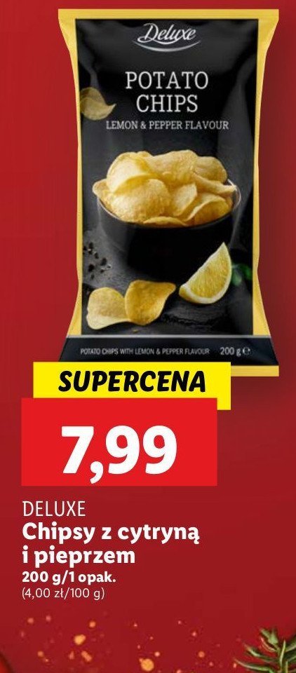 Chipsy z cytryną i pieprzem Deluxe promocja