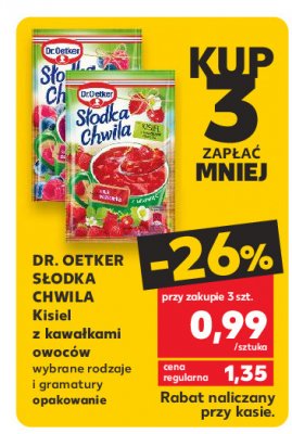 Kisiel truskawkowy z kawałkami owoców Dr. oetker słodka chwila promocja