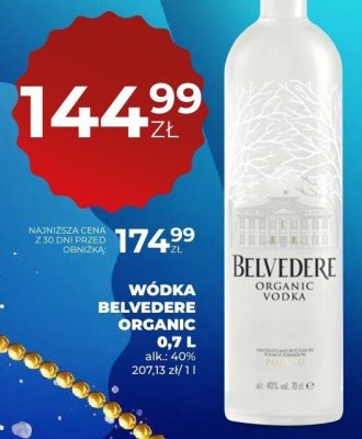 Wódka Belvedere Organic promocja w Duży Ben