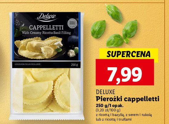 Pierożki cappelletti z serem i rukolą Deluxe promocja