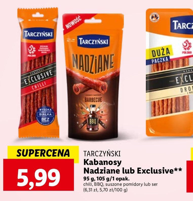 Kabanosy chilli Tarczyński excellence promocja