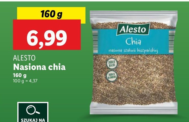 Nasiona chia Alesto promocja