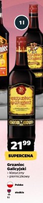 Wino Grzaniec Galicyjski klasyczny pierniczkowy 1l promocja w Netto