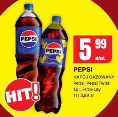 Napój Pepsi gazowany Pepsi, Pepsi Twist promocja w Chorten