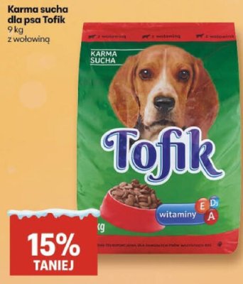 Karma sucha dla psa Tofik promocja w Delikatesy Centrum