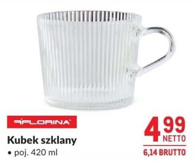 Kubek szklany Florina promocja w Makro