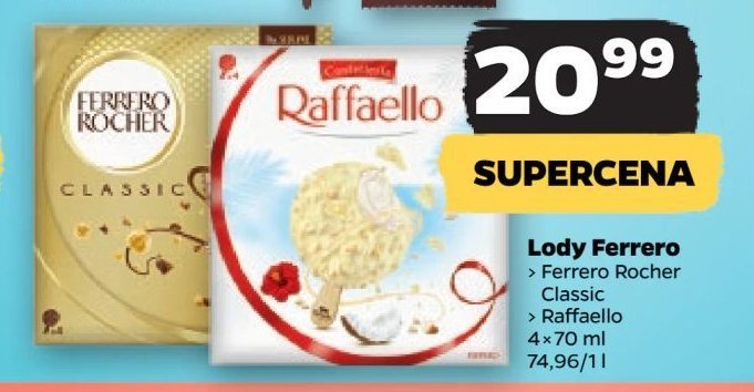 Lody classic Ferrero rocher promocja