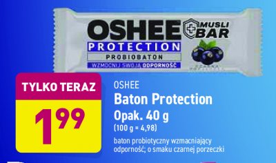 Baton protection Oshee musli bar promocja