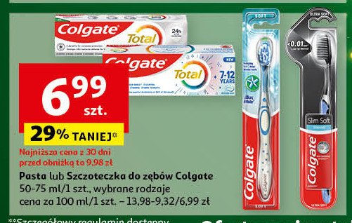 Szczoteczka do zębów miekka Colgate slim soft promocja w Auchan