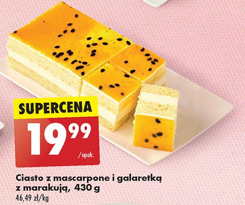Ciasto z mascarpone i galaretka z marakuj膮 promocja