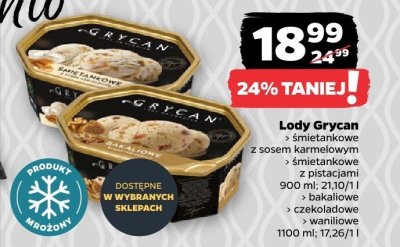 Lody śmietankowe z sosem karmelowym  promocja w Netto
